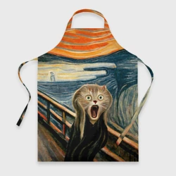 Фартук 3D Нейросеть - крик кота