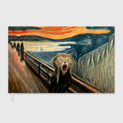 Флаг 3D Нейросеть - крик кота