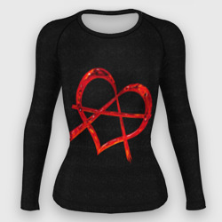 Женский рашгард 3D Сердце анархиста