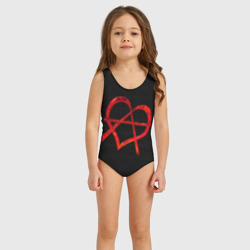 Детский купальник 3D Сердце анархиста