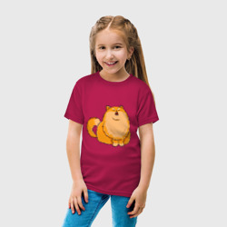 Детская футболка хлопок Оранжевый орущий кот - фото 2