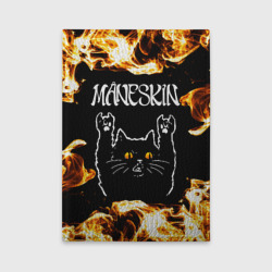 Обложка для автодокументов Maneskin рок кот и огонь