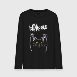 Мужской лонгслив хлопок Blink 182 rock cat