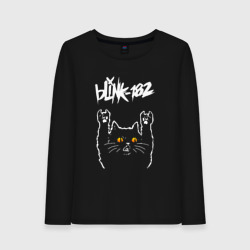 Женский лонгслив хлопок Blink 182 rock cat