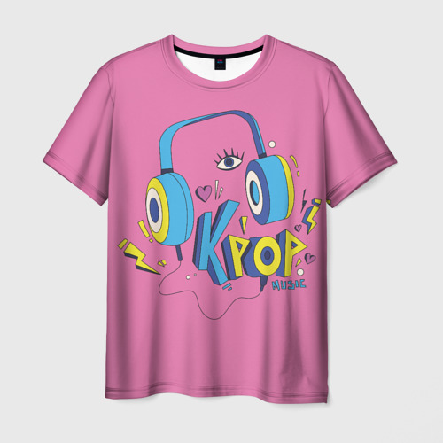Мужская футболка 3D с принтом K-pop музыка, вид спереди #2