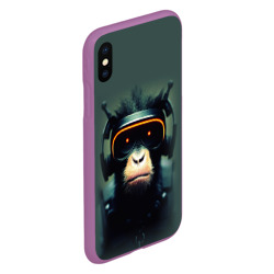 Чехол для iPhone XS Max матовый Кибер-обезьяна - фото 2