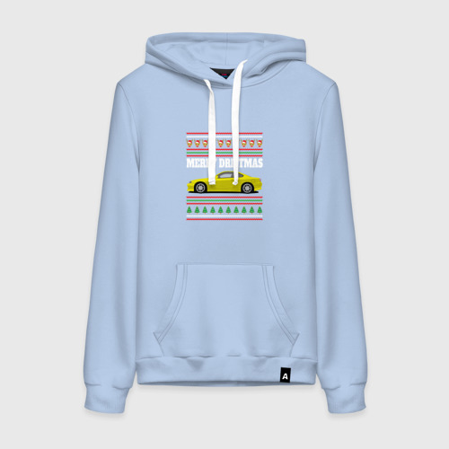 Женская толстовка хлопок Merry Driftmas Nissan Silvia S15 Ugly Sweater, цвет мягкое небо