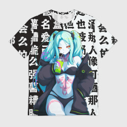 Мужская футболка 3D Просто Ребекка - Киберпанк аниме