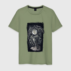 Мужская футболка хлопок Объемный космонавт