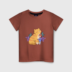 Детская футболка хлопок Мой любимый рыжий кот