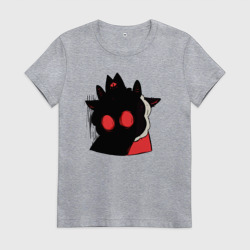 Женская футболка хлопок Cult of the Lamb - Овечка в испуге