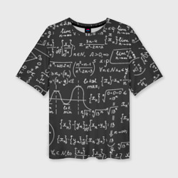 Женская футболка oversize 3D Геометрические формулы