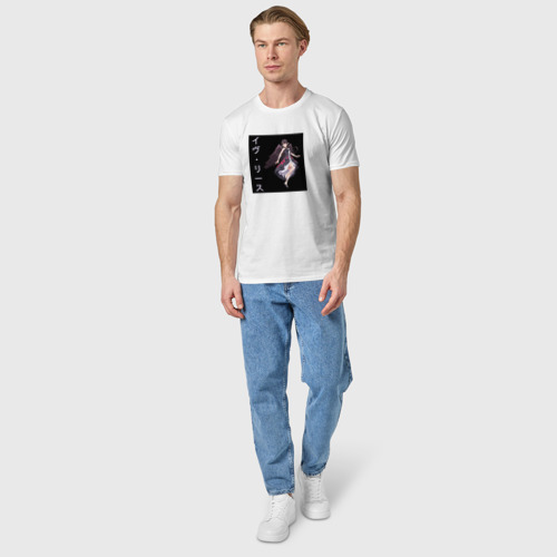 Мужская футболка хлопок с принтом Ева Риз, вид сбоку #3
