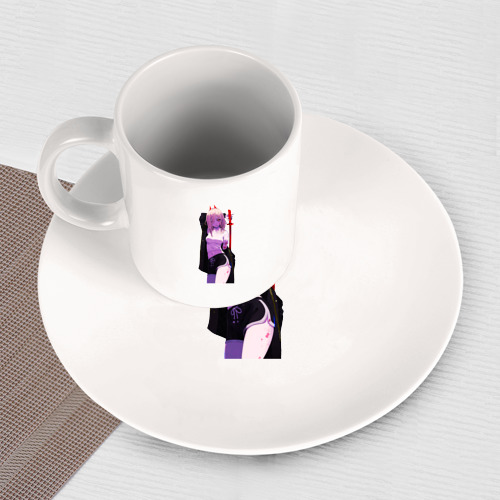 Набор: тарелка + кружка Милашка Пауэр - Человек бензопила - фото 3
