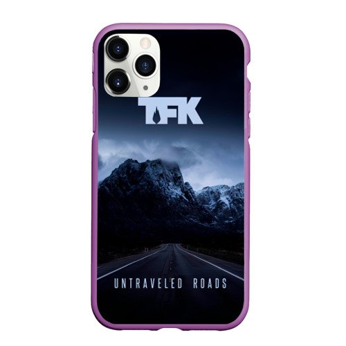 Чехол для iPhone 11 Pro Max матовый Untraveled Road - Thousand Foot Krutch, цвет фиолетовый