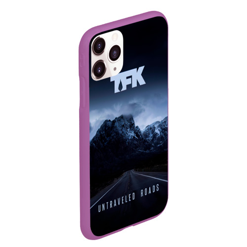 Чехол для iPhone 11 Pro Max матовый Untraveled Road - Thousand Foot Krutch, цвет фиолетовый - фото 3