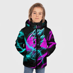 Зимняя куртка для мальчиков 3D Неоновый Гоку Блек молния lightning - фото 2