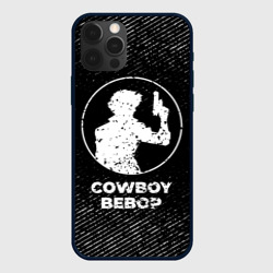 Чехол для iPhone 12 Pro Cowboy Bebop с потертостями на темном фоне