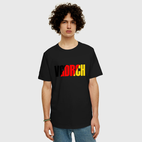 Мужская футболка хлопок Oversize Vagodroch minimal, цвет черный - фото 3