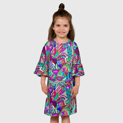 Детское платье 3D Лоскутная абстракция - фото 2