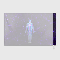 Флаг 3D Неоновый человек в нейросети - фото 2