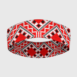 Повязка на голову 3D Белорусская вышивка - орнамент