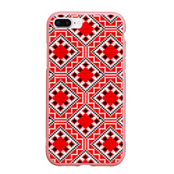 Чехол для iPhone 7Plus/8 Plus матовый Белорусская вышивка - орнамент
