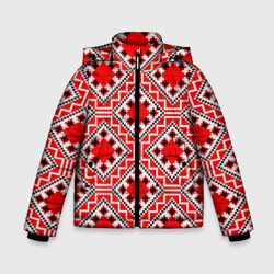 Зимняя куртка для мальчиков 3D Белорусская вышивка - орнамент
