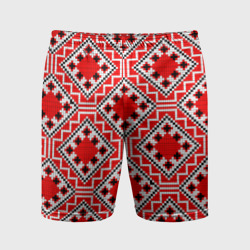 Мужские шорты спортивные Белорусская вышивка - орнамент