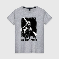 Девушка с ружьём  – Женская футболка хлопок с принтом купить со скидкой в -20%