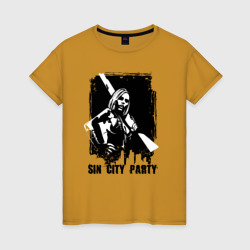 Девушка с ружьём  – Женская футболка хлопок с принтом купить со скидкой в -20%
