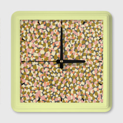 Оливье салат, абстрактный паттерн – Настенные часы квадратные с принтом купить