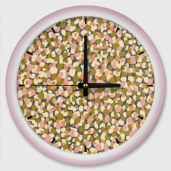 Оливье салат, абстрактный паттерн – Настенные часы круглые с принтом купить