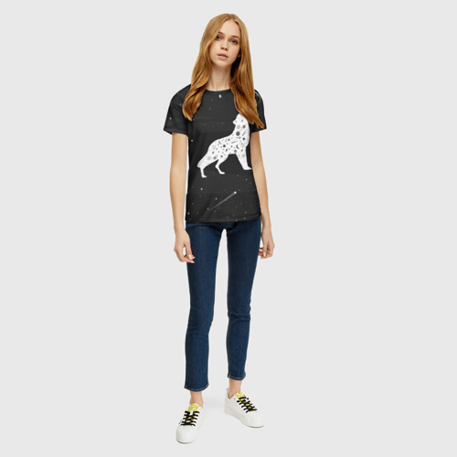 Женская футболка 3D Созвездие волка , цвет 3D печать - фото 5