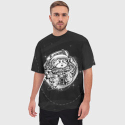 Мужская футболка oversize 3D Хомяк в космосе - фото 2