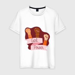 Girl - Power – Мужская футболка хлопок с принтом купить со скидкой в -20%