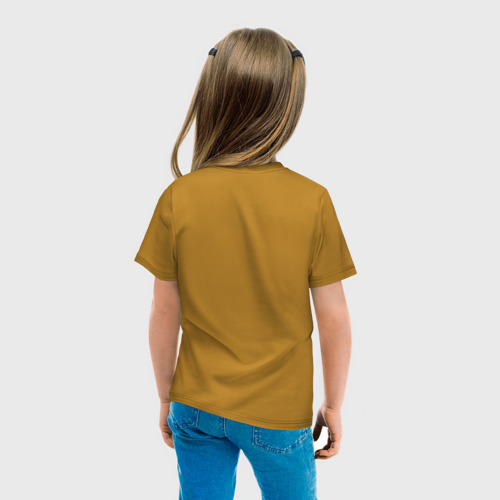 Детская футболка хлопок с принтом Сила девчонок, вид сзади #2