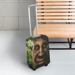 Чехол для чемодана 3D Мудрое дерево с лицом мем - фото 2