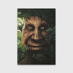 Обложка для паспорта матовая кожа Мудрое дерево с лицом мем