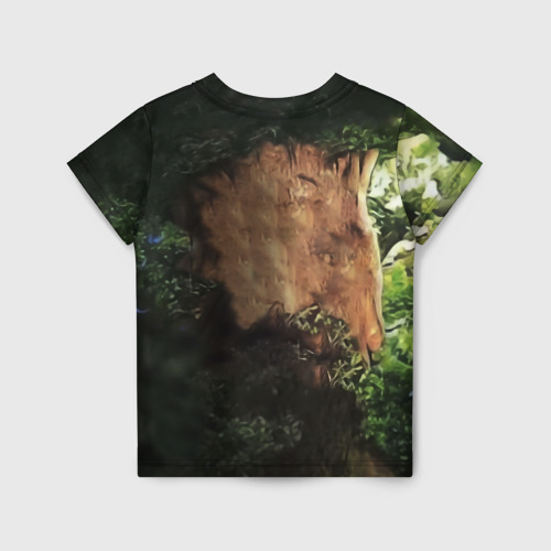 Детская футболка 3D Мудрое дерево с лицом мем, цвет 3D печать - фото 2