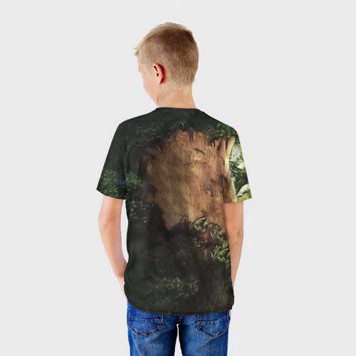 Детская футболка 3D Мудрое дерево с лицом мем, цвет 3D печать - фото 4
