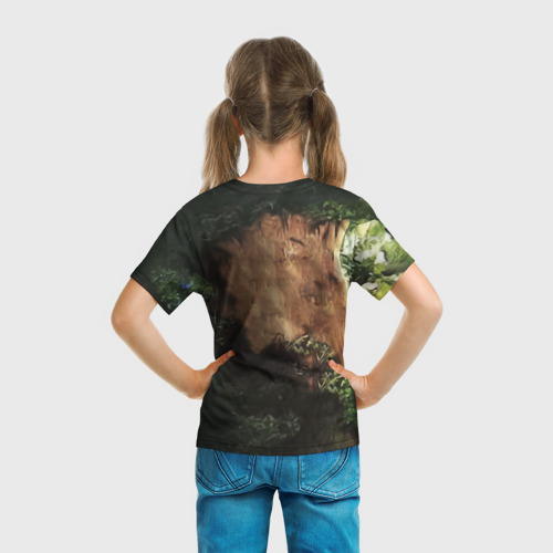 Детская футболка 3D Мудрое дерево с лицом мем, цвет 3D печать - фото 6