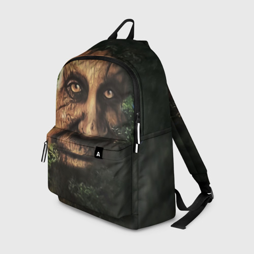 Рюкзак с принтом Мудрое дерево с лицом мем, вид спереди №1