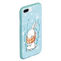 Чехол для iPhone 7Plus/8 Plus матовый Кролик в снеженом лесу - фото 2