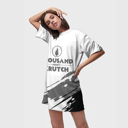 Платье-футболка 3D Thousand Foot Krutch логотип, цвет 3D печать - фото 3