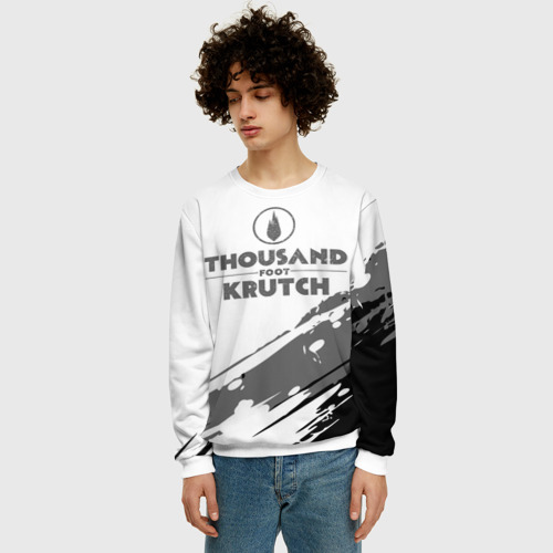 Мужской свитшот 3D Thousand Foot Krutch логотип, цвет белый - фото 3