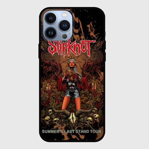 Чехол для iPhone 13 Pro Max с принтом Slipknot satan girl, вид спереди #2