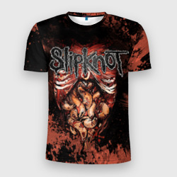 Мужская футболка 3D Slim Slipknot horror