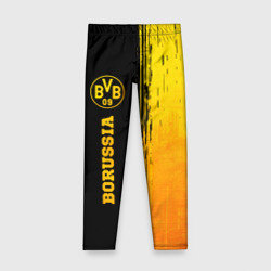 Детские леггинсы 3D Borussia - gold gradient: по-вертикали