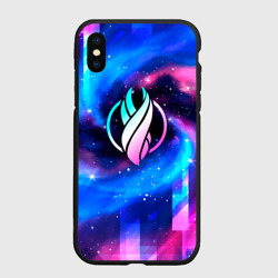Чехол для iPhone XS Max матовый Dead Space неоновый космос